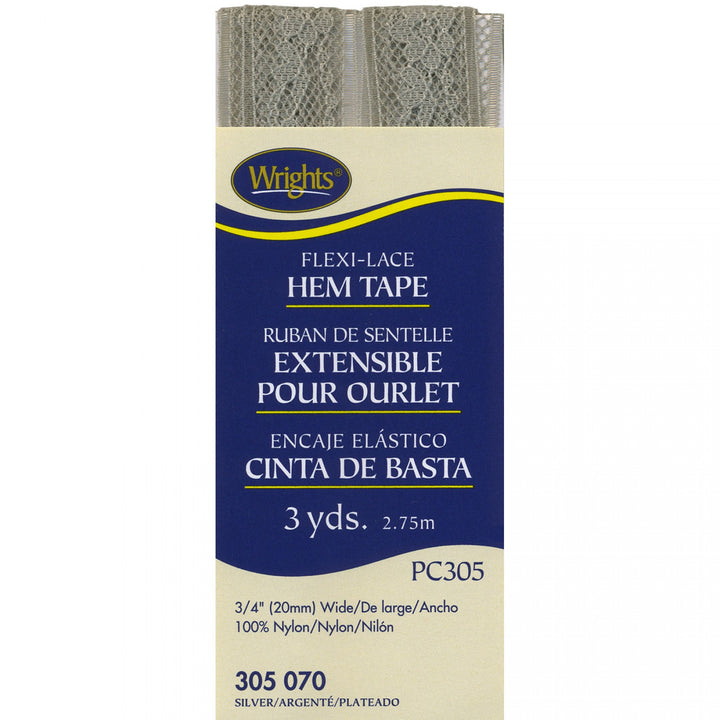 Flexi-Lace Hem Tape 3/4 x 3 yards navy decorative sewing trim by Wrights