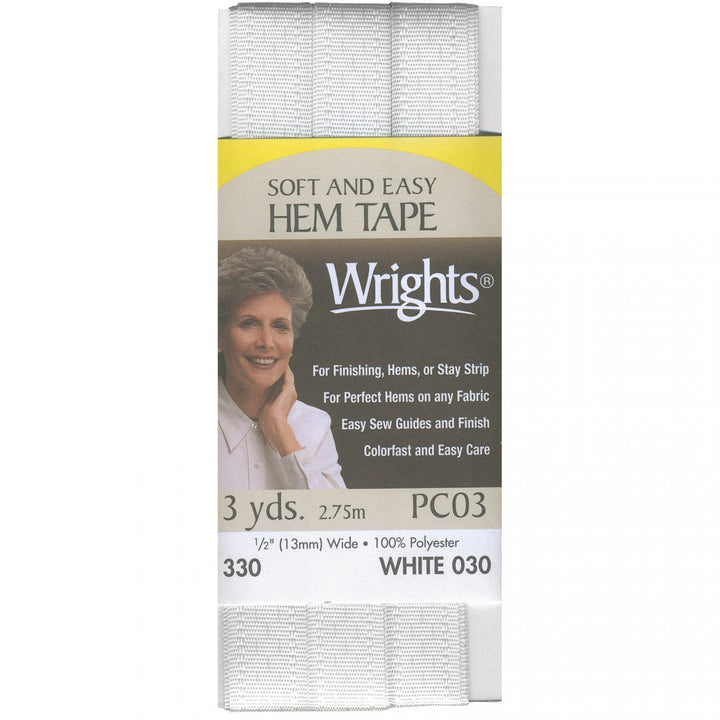 Soft & Easy Hem Tape 1/2 inch x 3 yards in beige, navy, oyster, pewter, black, available for hemming and clothing repairs