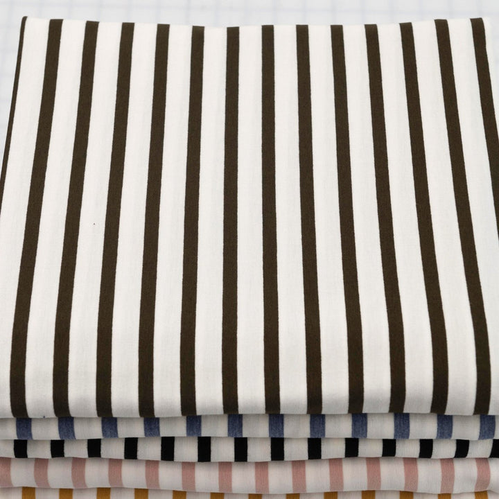 Breathable Rayon Knit - Flowy Striped Material for Tops & Robes