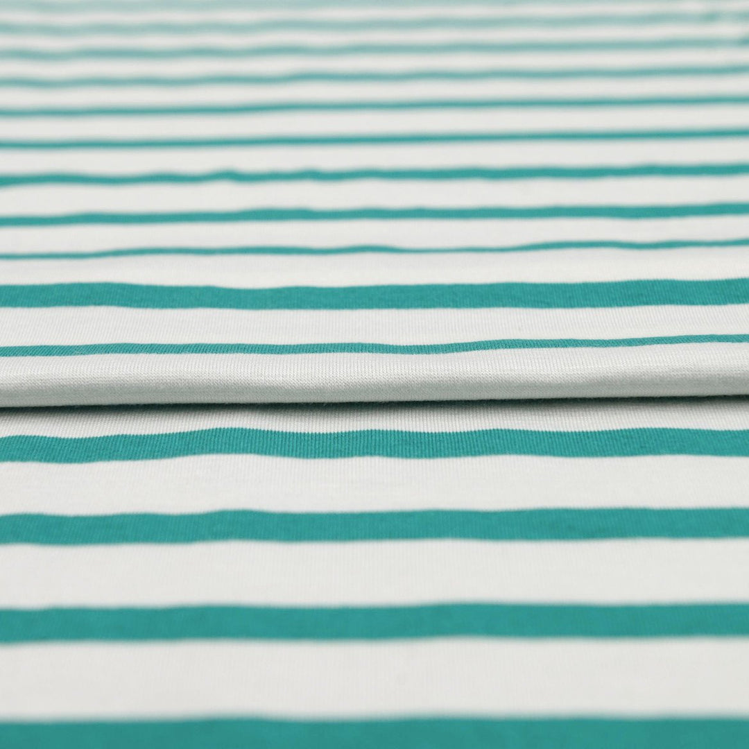 Breathable Rayon Knit - Flowy Striped Material for Tops & Robes