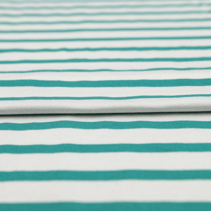 Breathable Rayon Knit - Flowy Striped Material for Tops & Robes